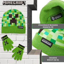 Carica l'immagine nel visualizzatore di Gallery, Minecraft Set Invernale Bambino Cappello Guanti Caldo e Comodo, Beanie e... - Ilgrandebazar
