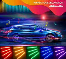 Carica l'immagine nel visualizzatore di Gallery, Striscia LED per illuminazione interni auto, 48 LED multicolore Gestibile App