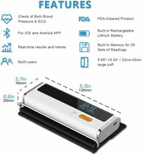 Carica l'immagine nel visualizzatore di Gallery, Wellue Armfit Plus Monitor della Pressione Sanguigna Bluetooth con ECG,...