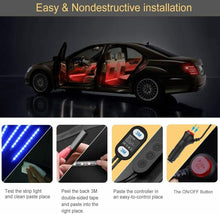 Carica l'immagine nel visualizzatore di Gallery, Striscia LED per illuminazione interni auto, 48 LED multicolore Gestibile App
