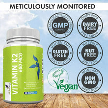 Carica l'immagine nel visualizzatore di Gallery, Vitamina K2 MK7 600mcg Alta Resistenza - A base di Natto nutrizing
