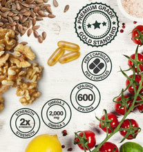Carica l'immagine nel visualizzatore di Gallery, Omega 3 Olio di Pesce 2000mg 365 Gel Morbido Capsule da Rite-Flex Grassi Acidi