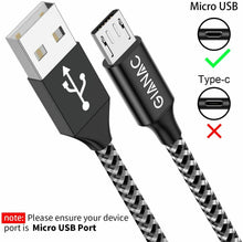Carica l'immagine nel visualizzatore di Gallery, GIANAC Cavo Micro USB,[4 Pezzi:0.5m,1m,2m,3m] Nylon USB USB...