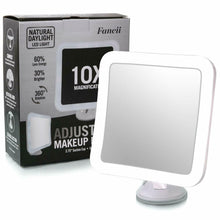 Carica l'immagine nel visualizzatore di Gallery, Specchio Ingranditore per Trucco 10x con Luce LED e Ventosa Potente