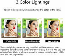 Carica l'immagine nel visualizzatore di Gallery, DeWEISN Specchio da Viaggio, per il Trucco con 72 LED 3 Bianca