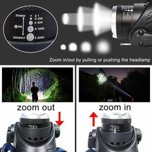 Carica l'immagine nel visualizzatore di Gallery, Lampada LED per testa ricaricabile tramite USB, Torcia frontale impermeabile