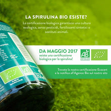 Carica l'immagine nel visualizzatore di Gallery, 500 Compresse di Spirulina Biologica 500mg, Ricca di Proteine, Calcio e Vitamine