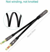 Carica l'immagine nel visualizzatore di Gallery, Sdoppiatore per cuffie e microfono, Adattatore splitter attacco jack 3.5 mm 3pin
