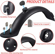 Carica l'immagine nel visualizzatore di Gallery, Parafango posteriore di ricambio compatibile per Xiaomi M365 / M365 PRO Nero