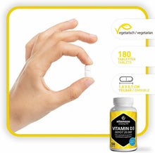 Carica l'immagine nel visualizzatore di Gallery, Vispura Vitamina D3 ad alto dosaggio 20000 UI (dose per 20 giorni) 180 compresse