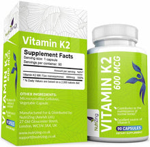 Carica l'immagine nel visualizzatore di Gallery, Vitamina K2 MK7 600mcg Alta Resistenza - A base di Natto nutrizing