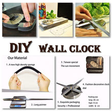 Carica l'immagine nel visualizzatore di Gallery, UBAYMAX Orologio da Parete Adesivo,3D Mirror Modern Wall Clock,DIY Argento